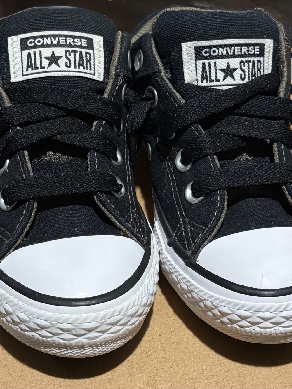 Converse Kids Black & White Low Top Sneakers
